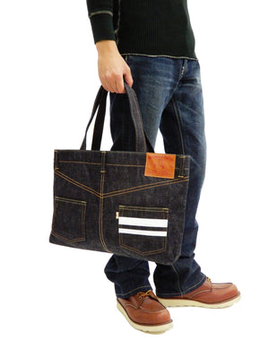 Momotaro Jeans Jean Style Tote Bag A4 Men's Casual Japanese Denim Bag B-11-S