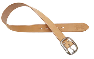 Studio D'artisan Leather Belt Men's Ccasual 38mm Wide/5mm Bend Leather with Thick Oval Buckle B-81 Natural