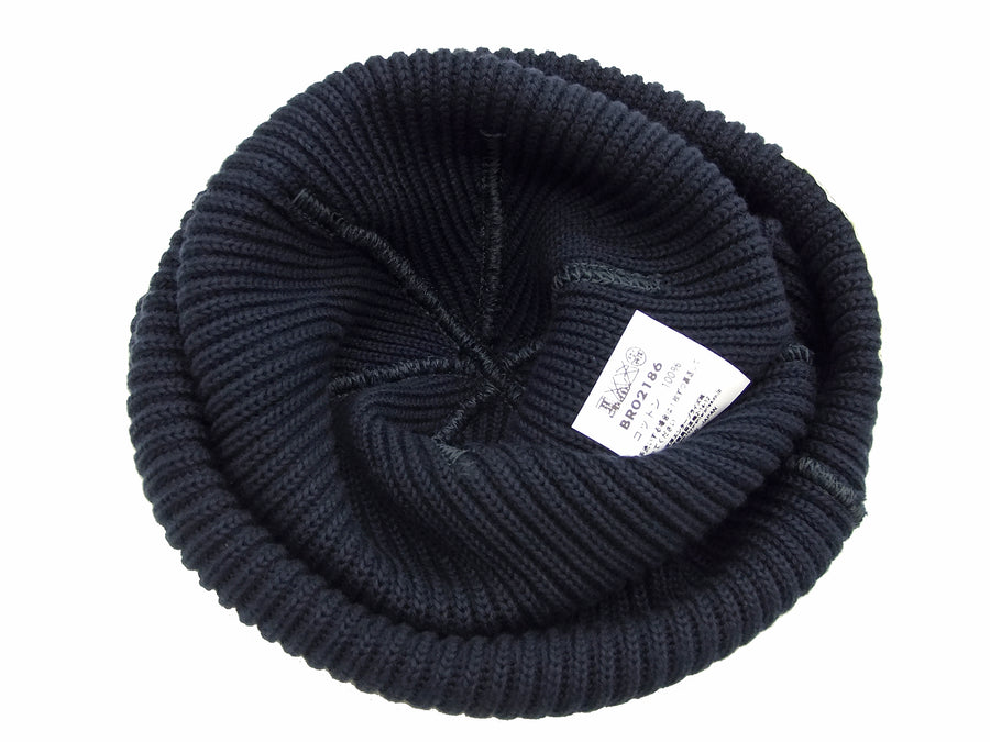 Buzz Rickson Watch Cap Men's Cotton Knit Hat WWII US military style beanie BR02186 Navy-Blue