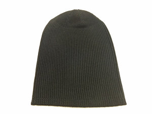 Buzz Rickson William Gibson Men's Plain Wool Knit Cap - U.S. Army Air Forces A-4 Model Reinterpreted in Black BR02272
