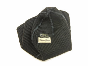 Buzz Rickson William Gibson Men's Plain Wool Knit Cap - U.S. Army Air Forces A-4 Model Reinterpreted in Black BR02272
