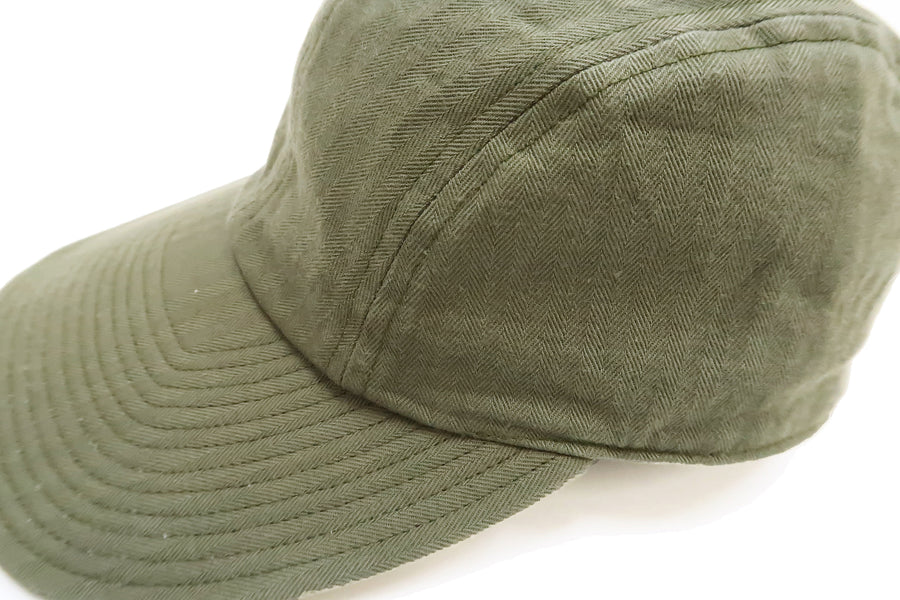 Buzz Rickson Cap Men's Casual Military Style HBT Herringbone Working Hat BR02714 Olive