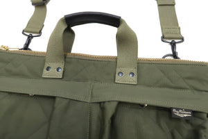 Buzz Rickson Bag Men's Casual Quilted Cotton Shoulder Bag Inspired by USAF Military Helmet Bag BR02716 Olive