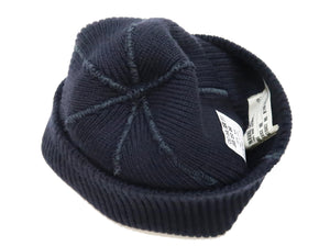 Buzz Rickson US Navy Watch Cap Men's Wool Winter Knit Hat with Stencil BR02721 Navy-Blue