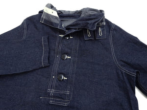 Buzz Rickson U.S. Navy Denim Gas Protective Parka - WWII Denim Anti-Gas Parka (Gunner Smock Jacket) BR11703 One-Wash