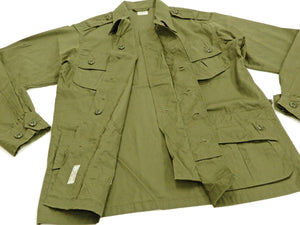 Buzz Rickson Jacket Tropical Jacket Men's A reproduction of the US Vietnam War Jungle Fatigue Jacket BR12247 Olive