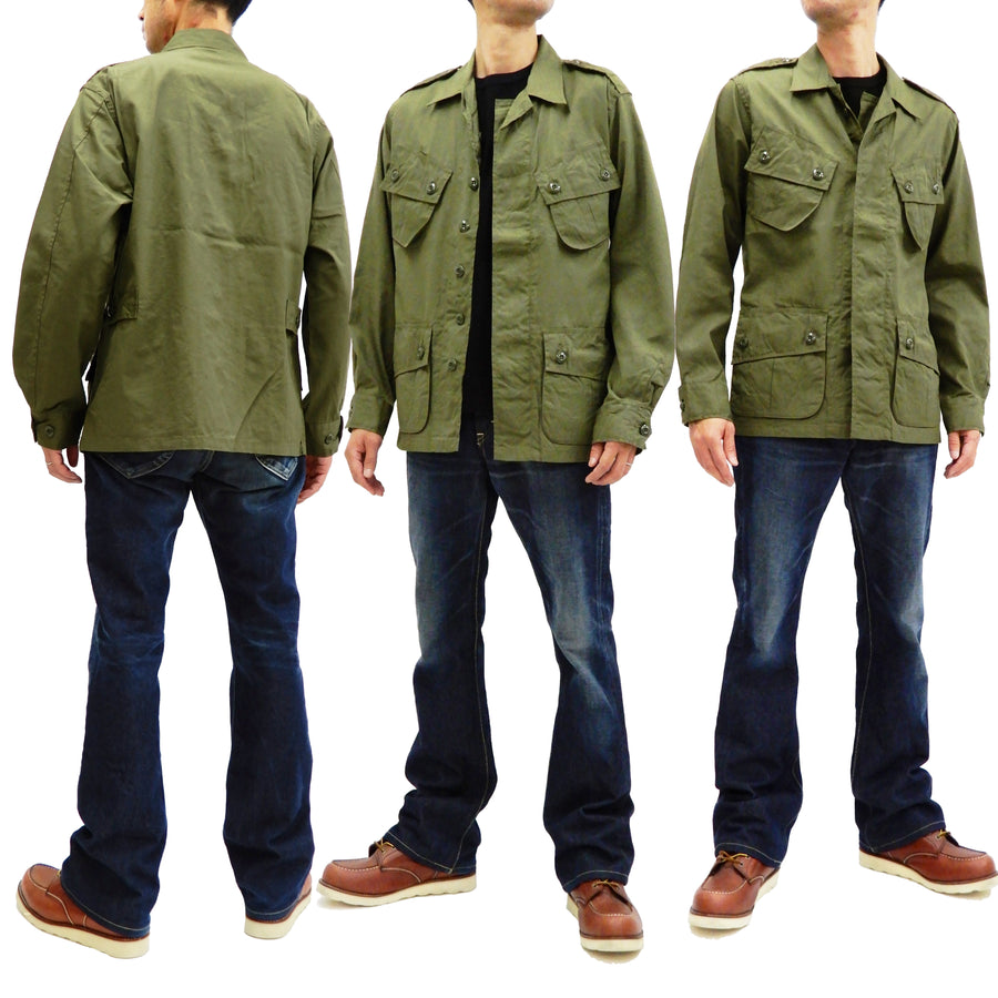 Buzz Rickson Jacket Tropical Jacket Men's A reproduction of the US Vietnam War Jungle Fatigue Jacket BR12247 Olive