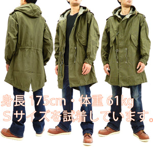 Buzz Rickson Parka Men's U.S. Army M-51 Fishtail Parka Military Coat Jacket BR12266 Olive Drab
