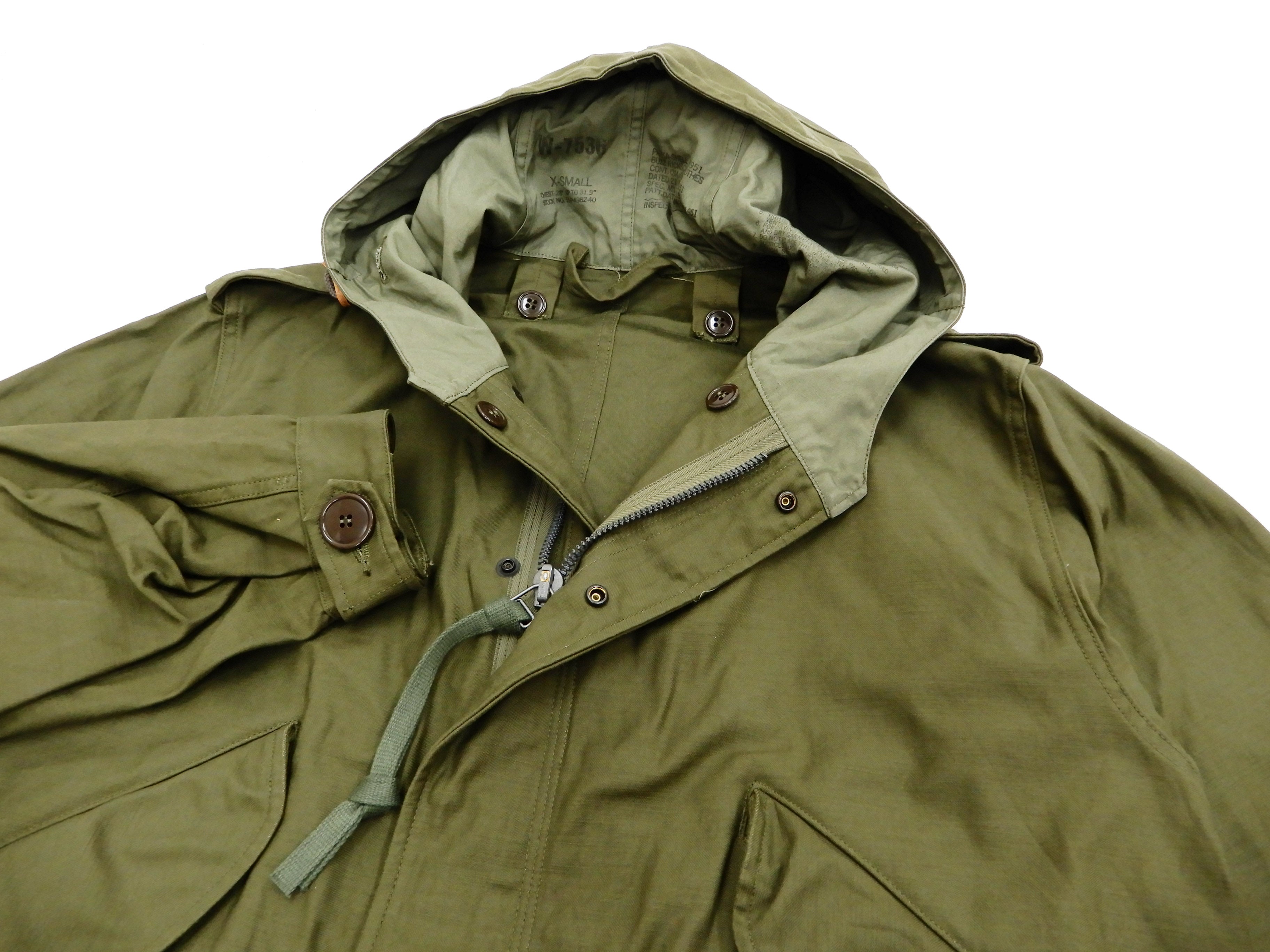 Buzz Rickson Parka Men's U.S. Army M-51 Fishtail Parka Military