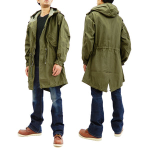 Buzz Rickson Parka Men's U.S. Army M-51 Fishtail Parka Military Coat Jacket BR12266 Olive Drab