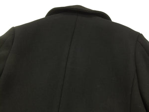 Buzz Rickson Pea Coat William Gibson Men's Wool Overcoat Peacoat BR12394 Black