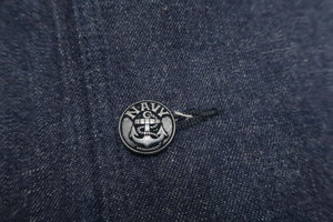 Buzz Rickson Shawl Collar Denim Jacket Men's Reproduction of US Navy Dungaree Jumper BR12744