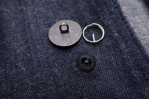 Buzz Rickson Shawl Collar Denim Jacket Men's Reproduction of US Navy Dungaree Jumper BR12744