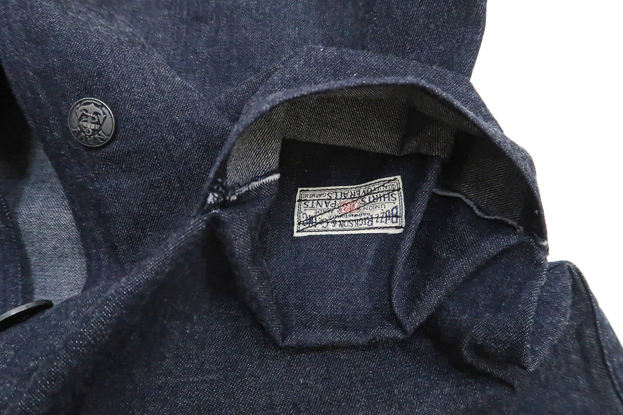 Buzz Rickson Shawl Collar Denim Jacket Men's Reproduction of US Navy Dungaree Jumper BR12744