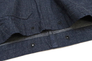 Buzz Rickson Shawl Collar Denim Jacket Men's Reproduction of US Navy Dungaree Jumper BR12744
