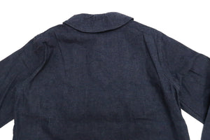Buzz Rickson Shawl Collar Denim Jacket Men's Reproduction of US Navy Dungaree Jumper BR12744