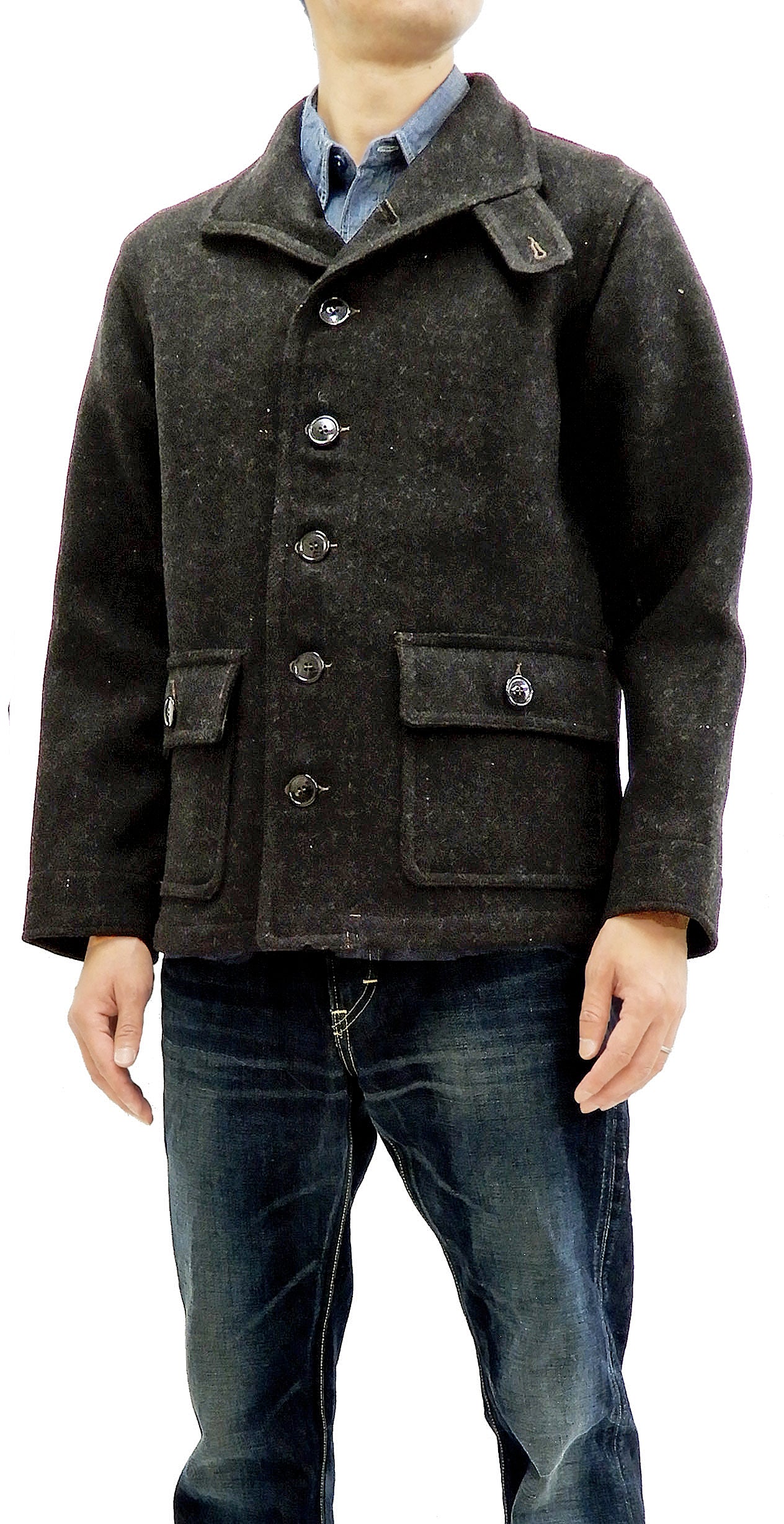 Buzz Rickson Men's US Navy Winter Woolen Submariner Coat Melton