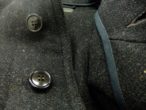 Buzz Rickson Men's US Navy Winter Woolen Submariner Coat Melton jacket BR13877 Charcoal