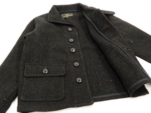 Buzz Rickson Men's US Navy Winter Woolen Submariner Coat Melton jacket BR13877 Charcoal