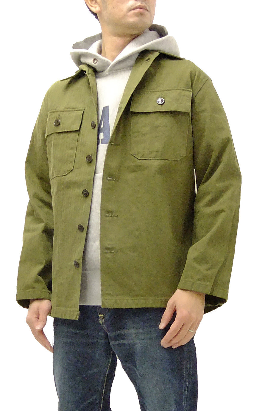 Buzz Rickson Men's Jacket US Army M-47 Combat Uniform OD7 Fatigue