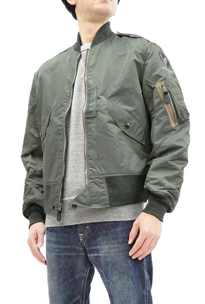 Buzz Rickson Jacket Men's L-2B Flight Jacket Plain Bomber Jacket