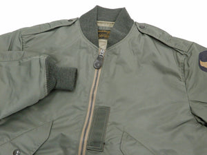 Buzz Rickson Jacket Men's L-2B Flight Jacket Plain Bomber Jacket L2B BR14870 Sage-Green