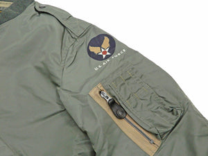 Buzz Rickson Jacket Men's L-2B Flight Jacket Plain Bomber Jacket L2B BR14870 Sage-Green