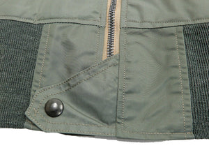 Buzz Rickson Jacket Men's L-2B Flight Jacket Plain Bomber Jacket L2B BR14870 Sage-Green