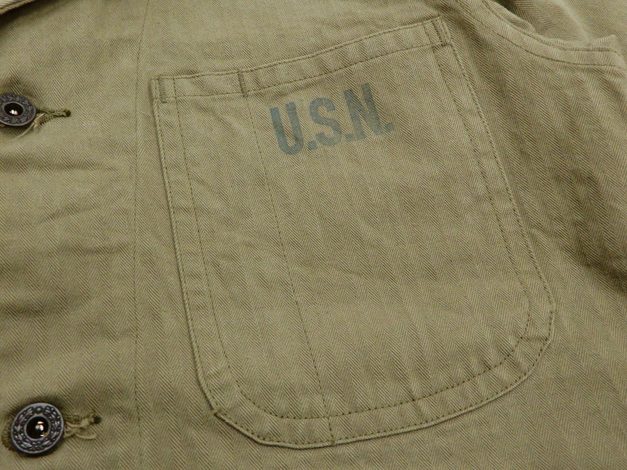 Buzz Rickson Jacket Men's Reproduction of USN HBT N-3 Utility