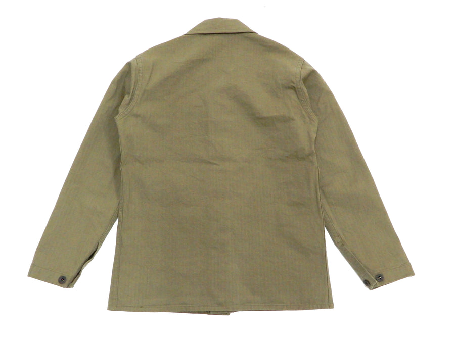 Buzz Rickson Jacket Men's Reproduction of USN HBT N-3 Utility Jacket BR14872 Olive
