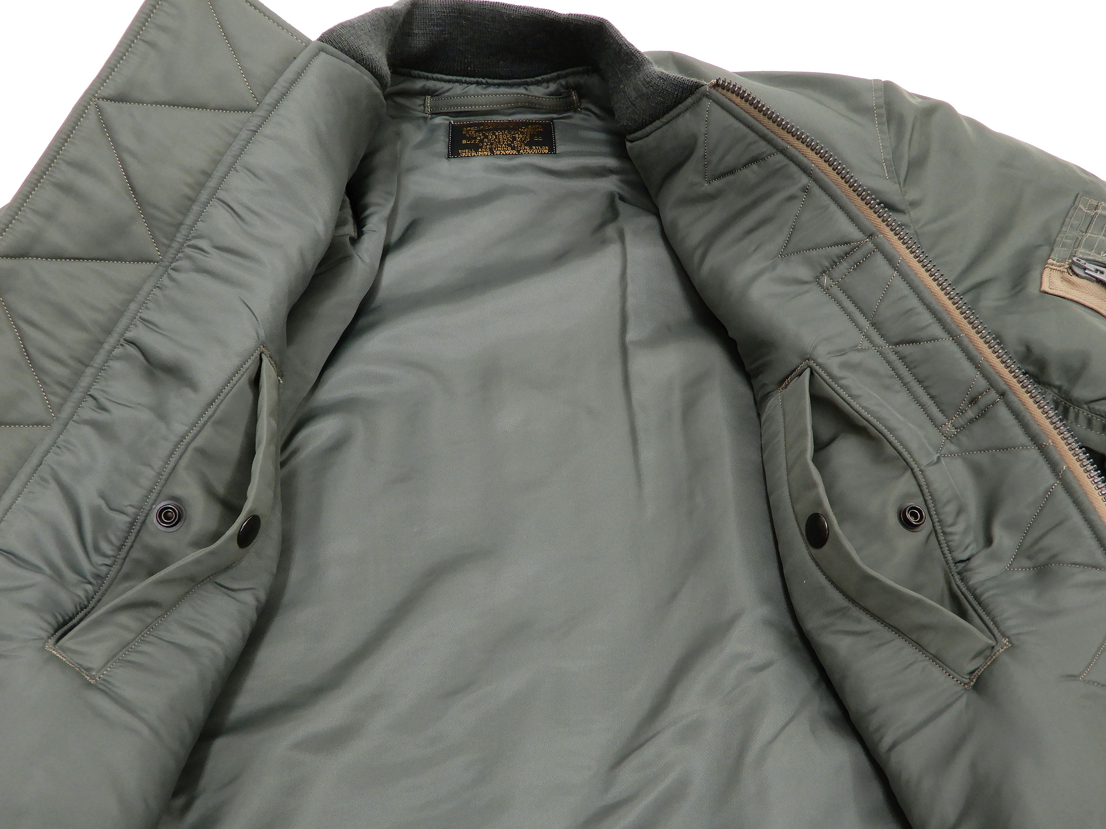 Buzz Rickson MA-1 Flight Jacket Men's Slender Version MA1 Bomber Jacke ...