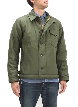 Buzz Rickson Jacket Men's Reproduction of US Navy A-2 Deck Jacket BR14956  A2 Olive