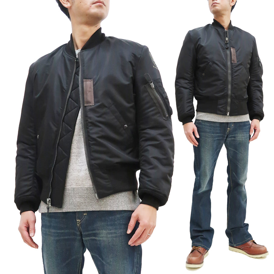 Buzz Rickson MA-1 William Gibson Black MA-1 Flight Jacket Men's 