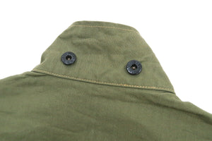Buzz Rickson Jacket Men's Reproduction of WW2 USMC P44 HBT Utility Jacket P-44 BR15123 Olive