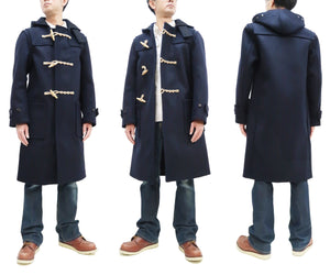 Buzz Rickson Duffel Coat Men's Reproduction of WW2 Royal Navy Duffle Coat BR15164 128 Navy-Blue