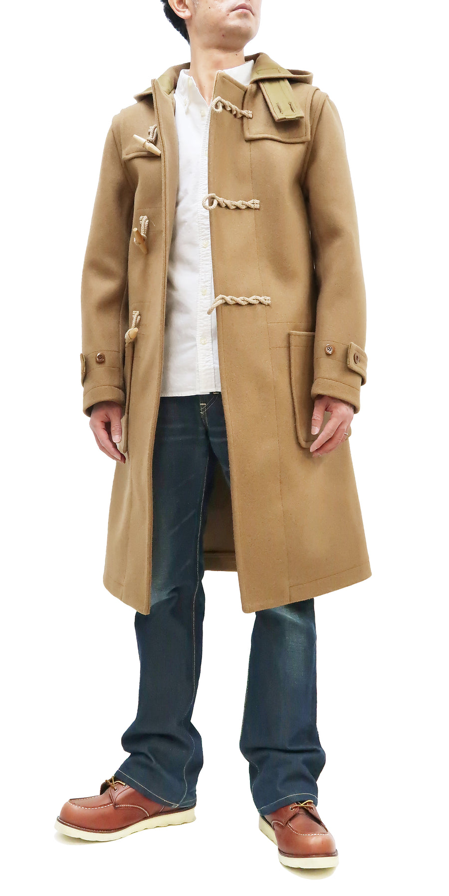 Buzz Rickson Duffel Coat Men's Reproduction of WW2 Royal Navy Duffle Coat BR15164 134 Camel