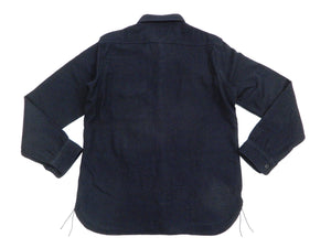 Buzz Rickson US Navy CPO Shirt Mens Plain Long Sleeve Wool-Flannel Shirt BR24961 Navy-Blue