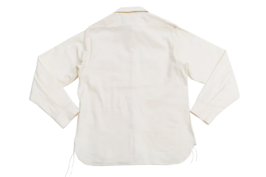 Buzz Rickson Plain Long Sleeve Shirt Modified version of US Navy Chambray Work Shirt BR25996 Off-White