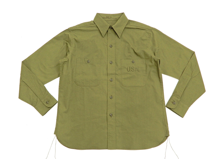 Buzz Rickson Utility Shirt Type N-3 Men's U.S.Navy Military Long Sleeves BR28219