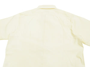 Buzz Rickson Chambray Shirt Men's U.S. Military Style Short Sleeve Button Up Shirt BR35857 Ecru