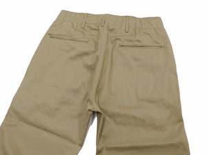 Buzz Rickson's Men's Original Spec Chinos 8.2 oz. Cotton Twill High-Rise Slimmer Straight Fit Military Chino Trousers with Zipper Fly Made in Japan (BR40025, 02 Khaki One Wash)