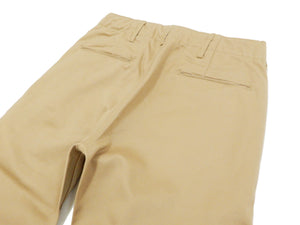 Buzz Rickson's Men's Original Spec Chinos 8.2 oz. Cotton Twill High-Rise Slimmer Straight Fit Military Chino Trousers with Zipper Fly Made in Japan (BR40025, 01 Beige, One Wash)