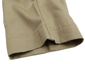 Buzz Rickson's Men's Original Spec Chinos 8.2 oz. Cotton Twill High-Rise Slimmer Straight Fit Military Chino Trousers with Zipper Fly Made in Japan (BR40025, 02 Khaki One Wash)