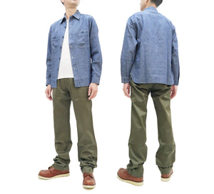 Buzz Rickson's Men's Original Spec Chinos 8.2 oz. Cotton Twill High-Rise Slimmer Straight Fit Military Chino Trousers with Zipper Fly Made in Japan (BR40025, 03 Olive One Wash)