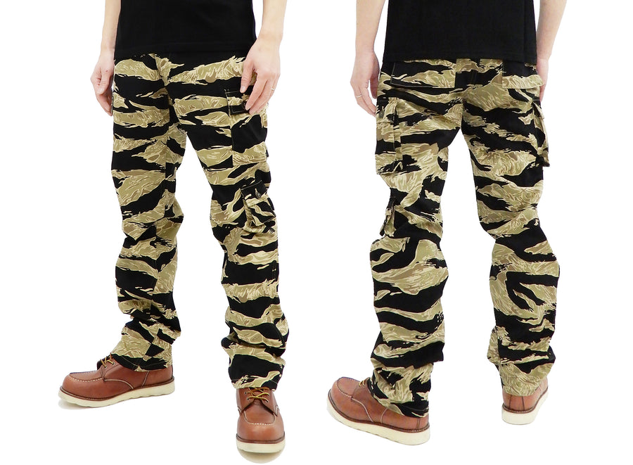 Buzz Rickson Camo Cargo Pants Men's Military Golden Tiger Camouflage Trousers BR41903