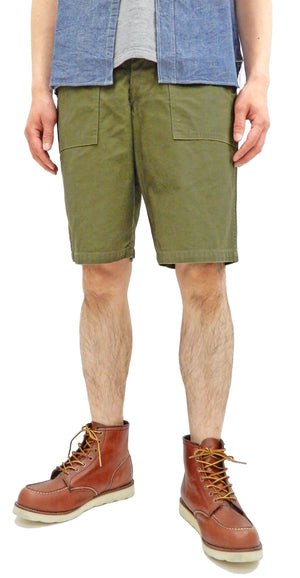 Buzz Rickson Men's Military Shorts inspired by U.S. Army OG-107 Trousers BR51735 Olive