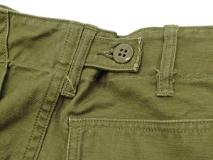 Buzz Rickson Men's Military Shorts inspired by U.S. Army OG-107 Trousers BR51735 Olive