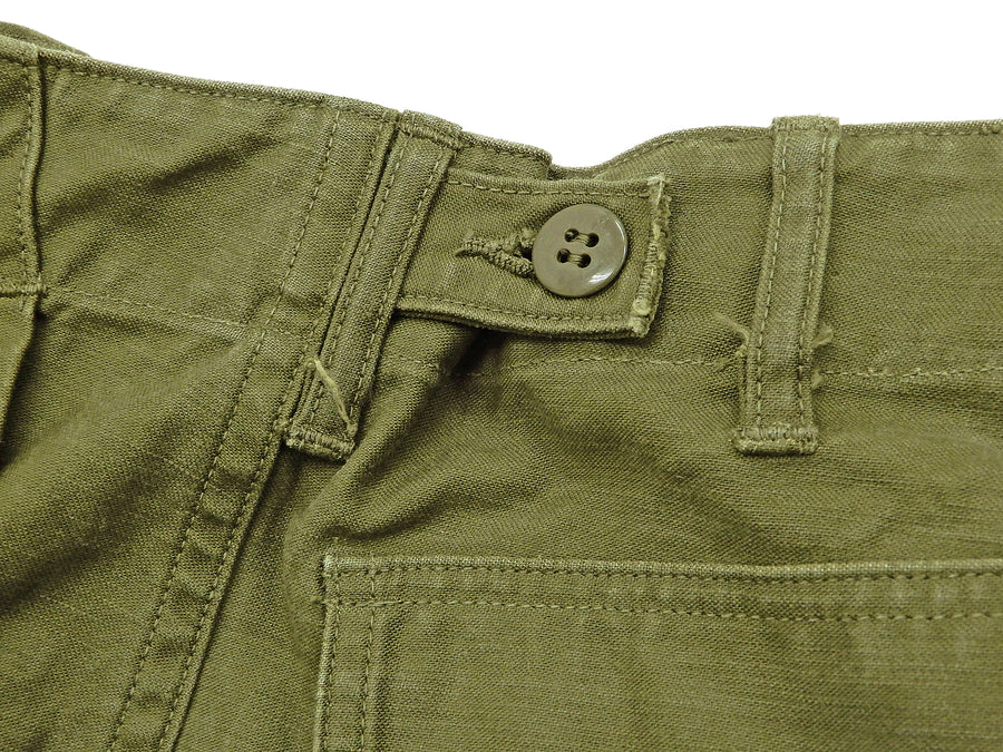 Buzz Rickson Men's Military Shorts inspired by U.S. Army OG-107 Trousers BR51735 Olive