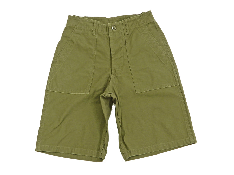 Buzz Rickson Men's Military Shorts inspired by U.S. Army OG-107 Trousers BR51735 Olive