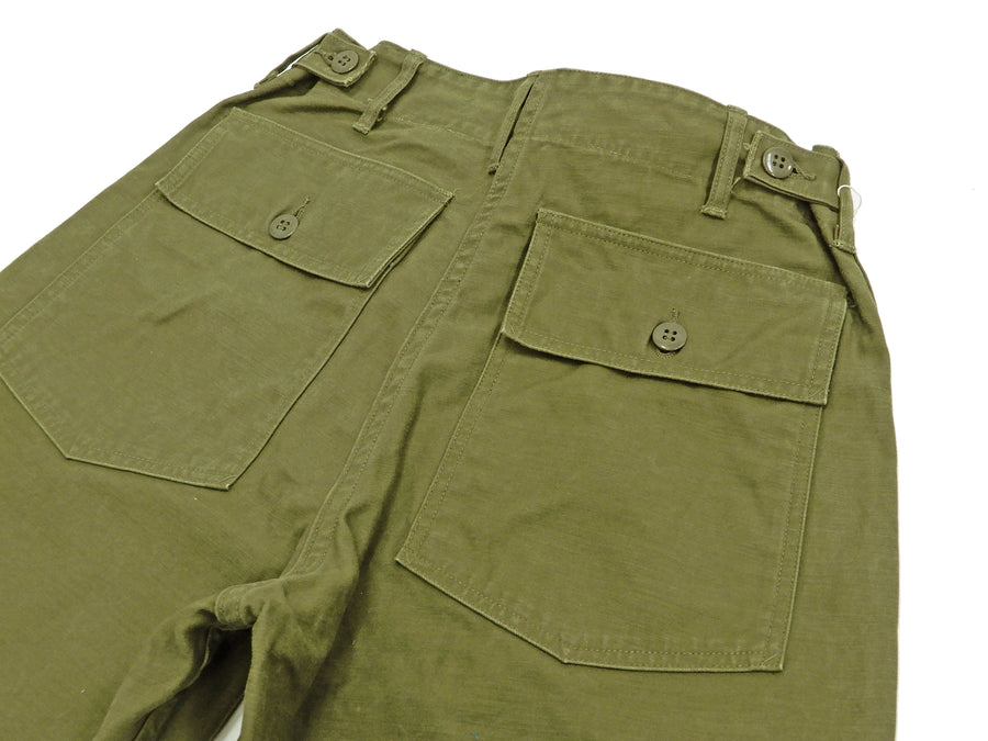 Buzz Rickson Men's Military Shorts inspired by U.S. Army OG-107 Trousers BR51735 Olive